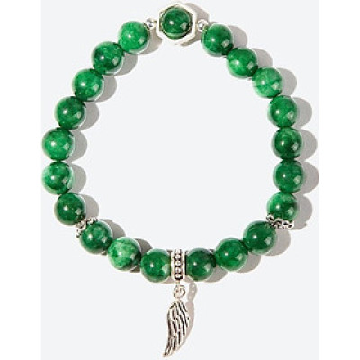 Vòng tay đá cẩm thạch sơn thủy phối cánh bạc Ngọc Quý Gemstones