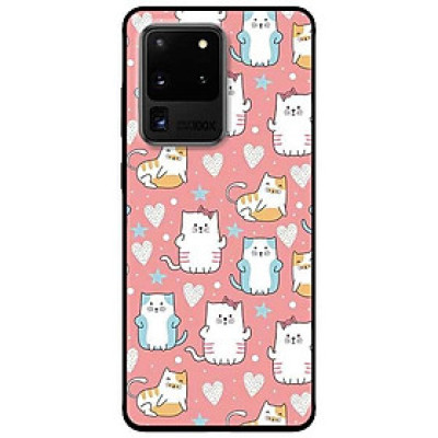 Ốp lưng dành cho Samsung S20 - S20 Plus - S20 Ultra mẫu Họa Tiết Mèo Xanh Vàng