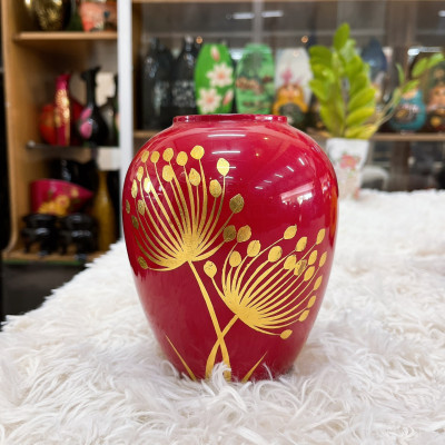 Bình Hoa Sơn Mài - Bình Lu Thấp | Size 16x12 cm | Nhỏ Gọn – Trang Nhã – Thủ Công Cao Cấp