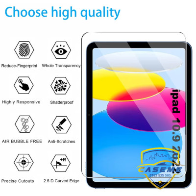 Kính cường lực cho iPad Gen 10 2022 10.9 inch hiệu WiWU ivista, vát viền 2.5D, bảo vệ Full màn,chống xước, chống vỡ, trong suốt - Hàng chính hãng