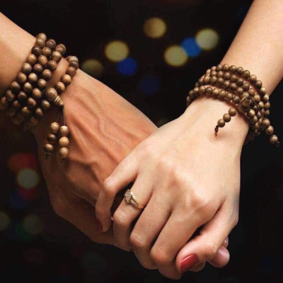 VÒNG TAY TRẦM HƯƠNG 108 HẠT-MAY MẮN TÀI LỘC