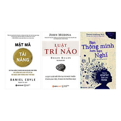 Combo Tìm Kiếm Và Phát Triển Tài Năng Của Bản Thân (Mật Mã Tài Năng + Luật Trí Não  + Bạn Thông Minh Hơn Bạn Nghĩ)(3 Cuốn)