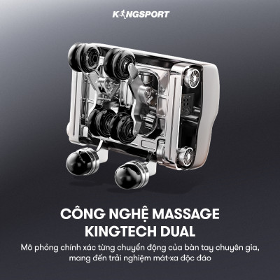 Ghế massage KINGSORT Premium B6 23 bài massage cao cấp,  công nghệ massage Kingtech Dual, đo chỉ số sức khỏe
