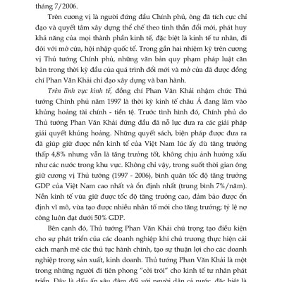 Thủ Tướng Phan Văn Khải Và Những Quyết Sách Chiến Lược - ST