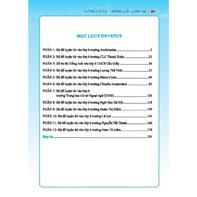 Sách - Bộ Đề Luyện Thi Môn Tiếng Anh Vào Lớp 6 Trường Chuyên, Chất Lượng Cao - Có Đáp Án - Minh Thắng
