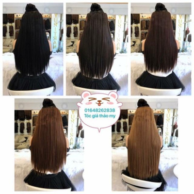 Tóc giả kẹp phím thẳng cao cấp