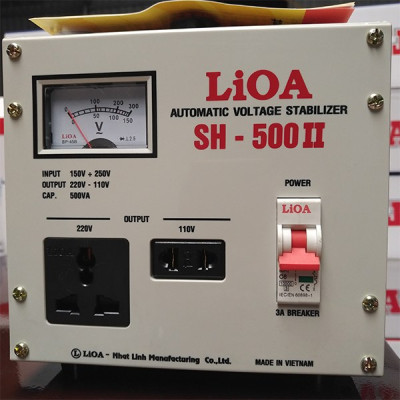 Ổn áp lioa 500va - 500w Model SH - 500 II đời mới nhất dây đồng 100%