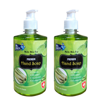 Combo 2 chai nước rửa tay Hand Soap 500ml Hương Cam Quế Và ,Xả Chanh