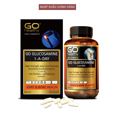 Bộ Sản Phẩm Nhập Khẩu Chăm Sóc Xương Khớp: Viên Uống Xương Khớp Go Glucosamine 1-A-Day 60 Viên Và 2 Hộp Viên Uống Canxi Hữu Cơ Nano NZ Ultra Cal 30 Viên