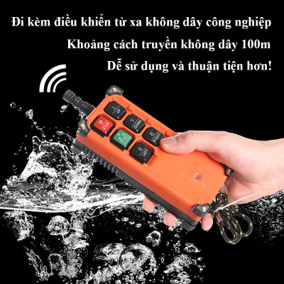 Bộ Tời Điện Kèm Rùa ABG PA200 (100/200kg) 12 Mét - Giúp Máy Tời Treo Nâng Hạ Vật Nặng Dễ Dàng Trong Nhà Xưởng Công Nghiệp Và Đời Sống, Nâng Kéo Linh Hoạt, Hiệu Quả Cao - Hàng Chính Hãng