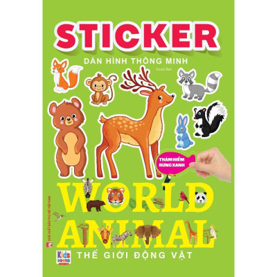 Sách - Sticker Dán Hình Thông Minh - Thế Giới Động Vật - World Animal - Việt Thư