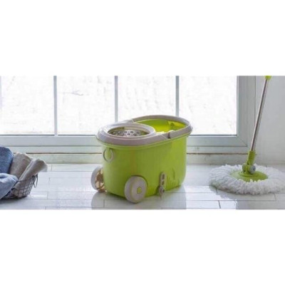 Bộ Lau Nhà Xoay Tay 360 độ MOP L003 Lồng Vắt Bằng Inox (cam kết hàng chính hãng)