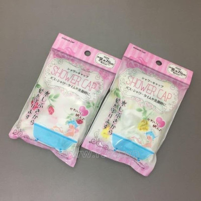 Mũ tắm bảo vệ tóc họa tiết hoa Seiwa