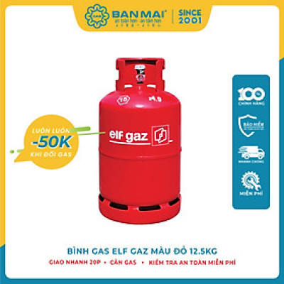 Bình Gas ELF Gaz Màu Đỏ 12.5kg