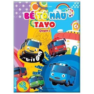 Sách - Bé Tô Màu - Chủ Đề Tayo - Bộ 4 Cuốn