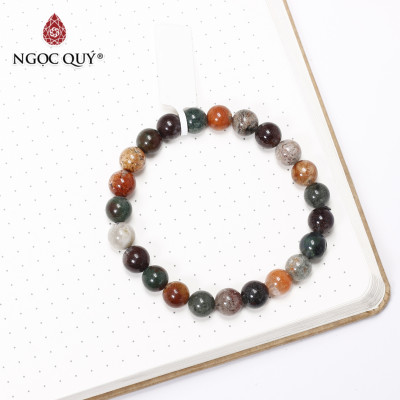  Vòng tay trơn thạch anh ưu linh đa sắc size hạt 8mm - Ngọc Quý Gemstones
