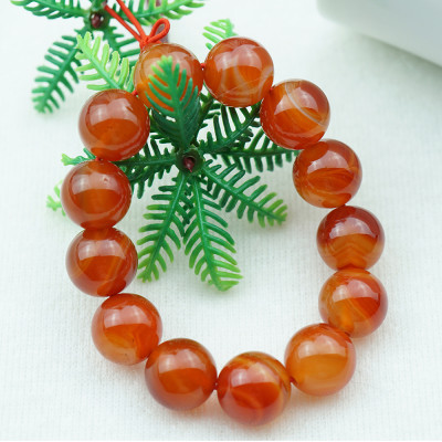 Vòng tay mã não hồ lô đỏ tự nhiên 16 mm