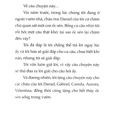 Chuyện Con Ốc Sên Muốn Biết Tại Sao Nó Chậm Chạp (Tái Bản 2022)