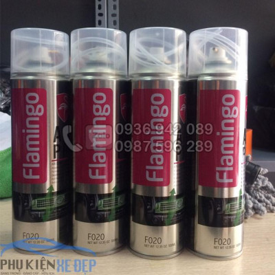 Bình xịt vệ sinh điều hòa ô tô, vệ sinh dàn lạnh, bình xịt vệ sinh Flamingo