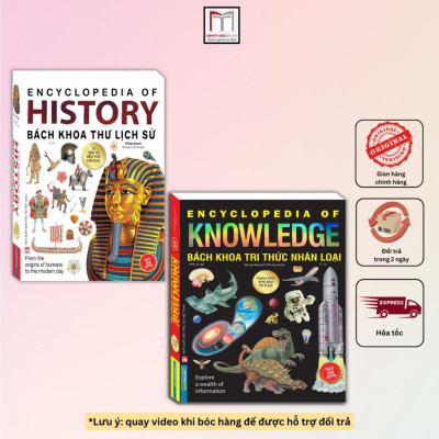 Sách - Bách Khoa Thư Lịch Sử + Bách Khoa Tri Thức Nhân Loại - Combo 2 Cuốn Bìa Mềm - Minh Thắng