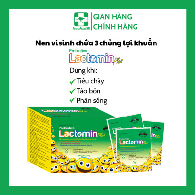 Combo 2 hộp Men Vi Sinh dạng bột thơm ngon LACTOMIN PLUS - Chính Hãng Hàn Quốc - Bổ sung 3 chủng lợi khuẩn bao vi nang