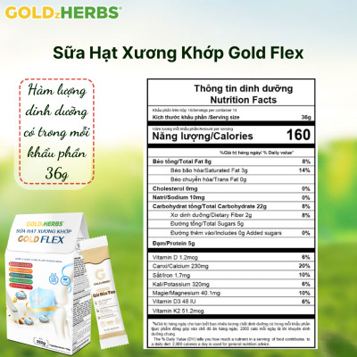 Sữa thực vật xương khớp Gold Flex – 14 gói/ 500g