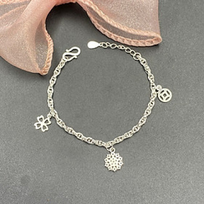 Lắc Tay Cho Bé Bạc Ta Nguyên Chất S99 Chính Hãng Bạc Hiểu Minh LTE563