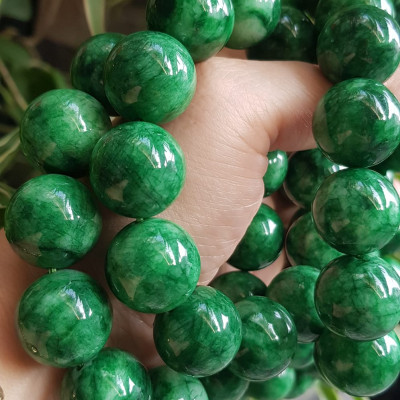 ️Vòng Tay Nam Đá Cẩm Thạch Xanh lá Size lớn hạt 18mm bóng đẹp hợp Các Anh Mệnh Mộc mệnh Hỏa đeo là một món trang sức tuyệt vời cho các quý ông ạ