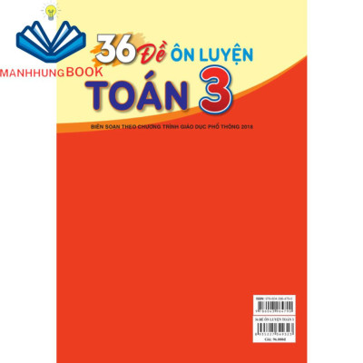 Sách - 36 Đề Ôn Luyện Toán 3 - Biên soạn theo chương trình GDPT mới.