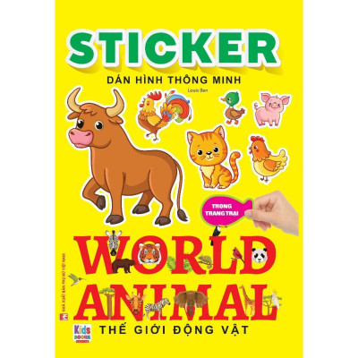 Sách - Sticker Dán Hình Thông Minh - Thế Giới Động Vật - World Animal - Việt Thư