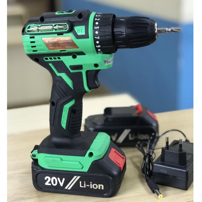 MÁY KHOAN PIN 20V KHÔNG BÚA (MOTOR TỪ) KAZAKI KZ20BC (2 PIN 20V-1.5AH, 1 SẠC)- HÀNG CHÍNH HÃNG