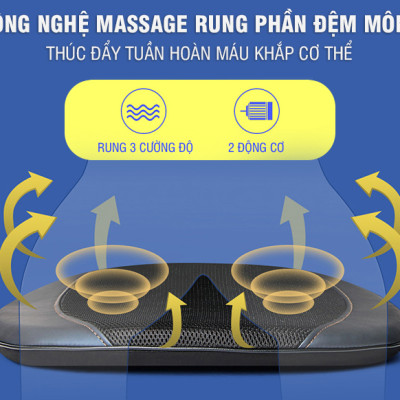 Đệm, Ghế massage Toàn Thân Nikio NK-180 - Máy Mát Xa Lưng Chuyên Sâu, Hỗ Trợ Xoa Bóp Cổ Vai Gáy, Công Nghệ Xoa Bóp Dây Ấn, Rung Và Nhiệt Nóng - Cải Thiện Đau Mỏi Toàn Thân - Sử Dụng Được Trên Ô Tô - Màu nâu