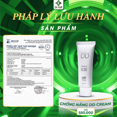 [TẶNG TÚI MÙ DR CELL] Kem Chống Nắng DD Cream DR CELL 50ml chống nắng bảo vệ da, dưỡng ẩm, che khuyết điểm ngăn ngừa sạm nám - Hàng Chính Hãng