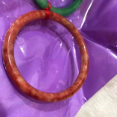 1 CHIẾC VÒNG LẺ ĐÁ CẨM THẠCH ĐỎ CAM BÔNG 49MM CỌNG TRÒN   Size VÒNG NHỎ 49MM x Dầy 5mm  NỮ Mệnh Hoả Thổ 40kg-49kg Ạ