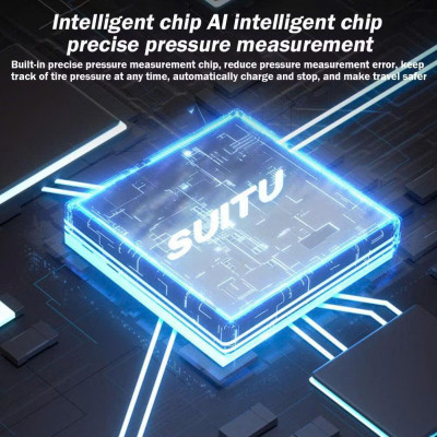 Máy Bơm Lốp Suitu St-5007 Cầm Tay Cho Xe Ô Tô , Xe Máy , Bơm Bóng , Phao Đa Năng Dùng Pin Sạc