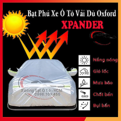 [MITSUBISHI XPANDER] Bạt Phủ Ô Tô Vải Dù Oxford, Tráng Nhôm Cao Cấp, Áo Trùm Bảo Vệ Xe MITSUBISHI XPANDER, Bạc Phủ Trùm Chống Nóng Chống Mưa, Chống Xước Xe, Bạt Của Xưởng Được May Theo Kích Cỡ Xe, Cam Kết Vừa Xe, Bền Và Đẹp Tới 2 Năm