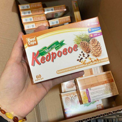 Tinh Dầu Thông Đỏ Nga Real Caps Cedar Oil 60 viên