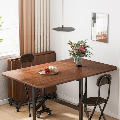 Bàn ăn gấp gọn thông minh có bánh xe di chuyển, tiết kiệm diện tích thương hiệu IGA - GM107