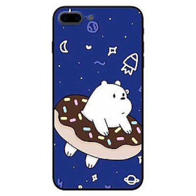Ốp lưng dành cho iPhone 7 / iPhone 8 - iPhone Se 2020 - 7 Plus / 8 Plus mẫu Gấu Trắng Donut
