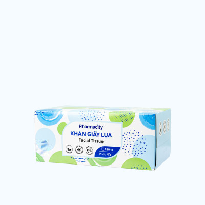 Khăn giấy lụa Pharmacity (Hộp 180 tờ)