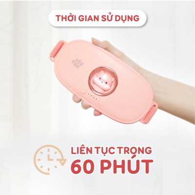 ￼Đai đeo massage DELADEP chườm ấm giảm đau bụng kinh nguyệt, túi làm ấm bụng tử cung cho phụ nữ quà tặng bạn nữ DSB01