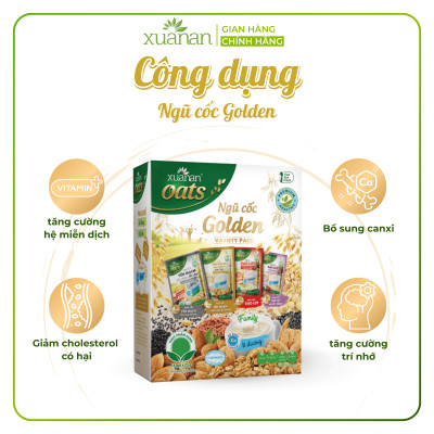 Combo 11 Hộp Ngũ Cốc Golden (Variety Pack) Xuân An [ít đường] 400G {25g*16 gói}