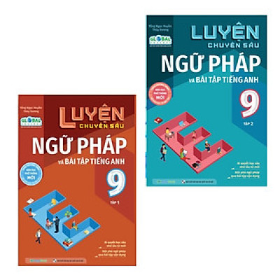 Sách - Combo Luyện chuyên sâu ngữ pháp và bài tập tiếng anh lớp 9 tập 1 + 2 (MG) 