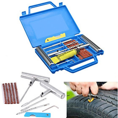Bộ Hộp Dụng Cụ Vá Lốp Xe Lốp Không Săm Vá Lụi (vá ngoài) Bằng Thép Không Gỉ Cho Xe Oto, Xe Hơi Và Xe Máy Mai Lee - Hàng Chính Hãng
