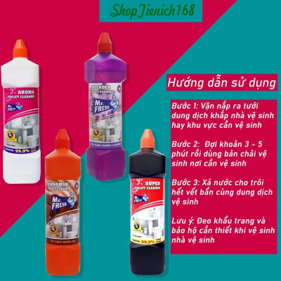 Chai Tẩy toilet Mr.Fresh 1L hương ngàn hoa