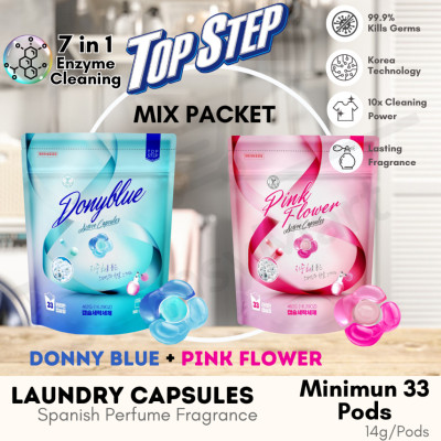 Viên giặt xả Top Step hương Nắng mai tươi mát gói 33 viên (462g)