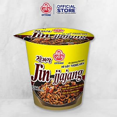 Combo 6 ly mì Jin jjajang xốt tương đen Ottogi 70g