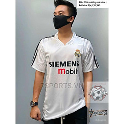 Áo Bóng Đá Retro Real Madrid 2004 - Sân Nhà bản cao cấp vải Cotton Polyester