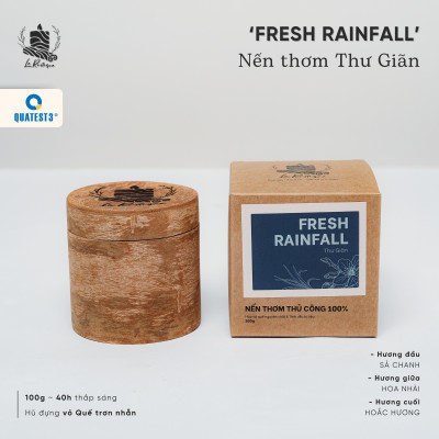 Nến Thơm Trị Liệu Le Rustique Thư Giãn (Fresh Rainfall) - Nến Thơm Cao Cấp - An Toàn Sức Khỏe