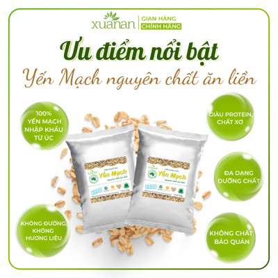 Yến Mạch Nguyên Chất Ăn Liền Xuân An [ko đường] Túi 3Kg (Giảm 30%)